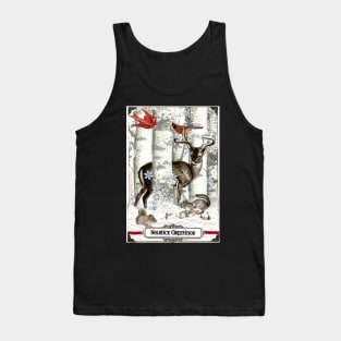 Cardinal Forest Solstice Holiday Greeting Tank Top